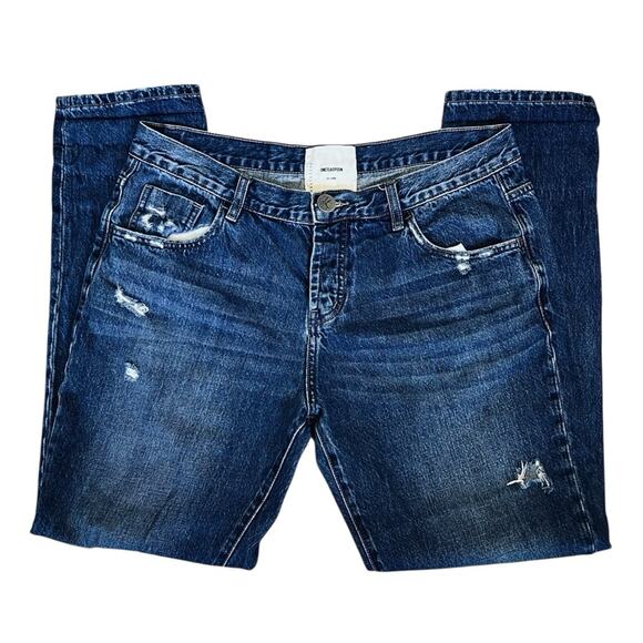 One Teaspoon Women’s Sz 31 Loose Fit Jeans Awesome Baggies Mid Rise Denim Baggy - Picture 3 of 14